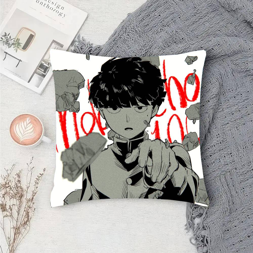 Anime Mob Psycho Pillow Case Fashion Square Pillowcase Bedroom Sofa Room Ins Decoration Leisure