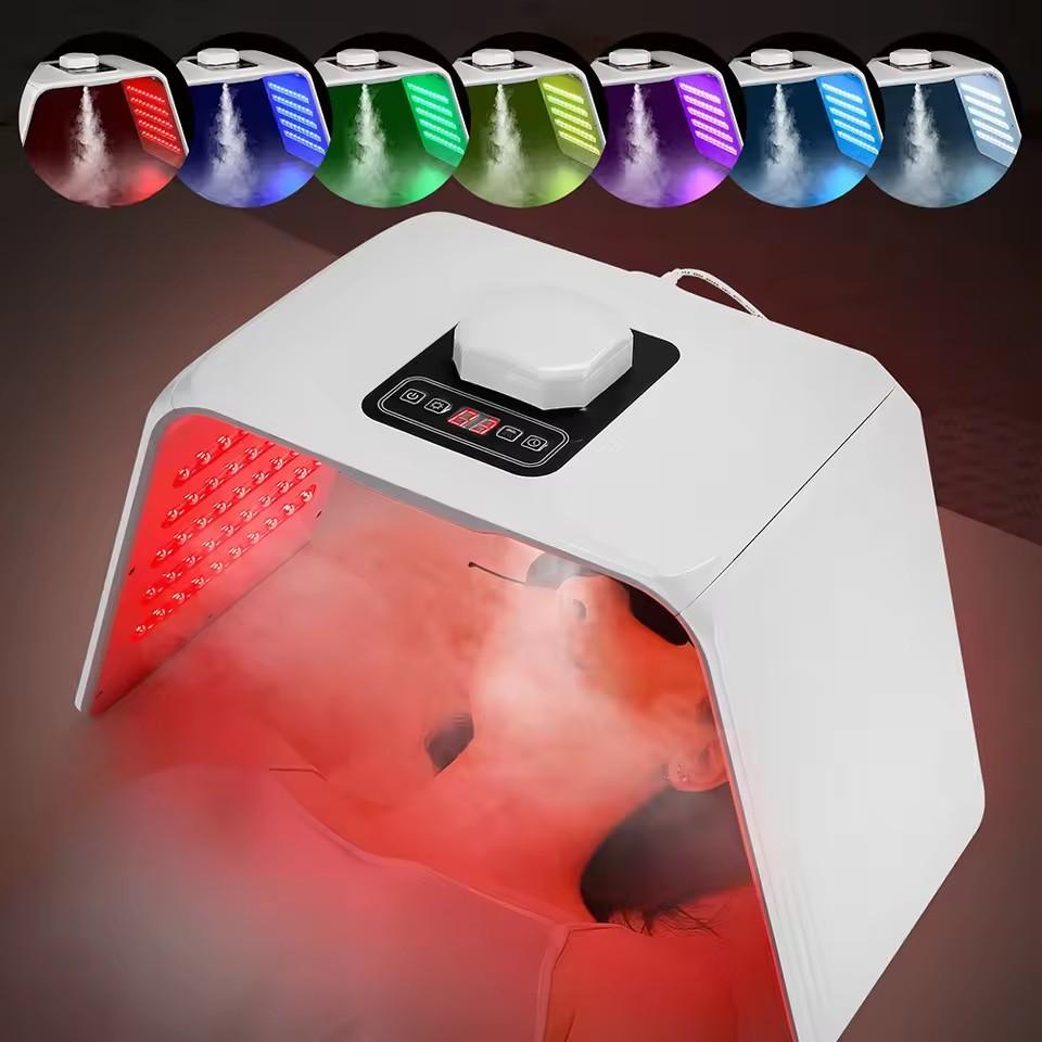 7 Colors LED Photon Machine Red Light Therapy Device with Nano Spray Anti-aging Facial Rejuvenation Home SPA Skin Care Tool