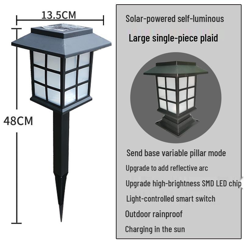 Solar Wasserdichte Außenwegleuchten - Villa, Garten, Terrasse, Rasen, Landschaftsbeleuchtung