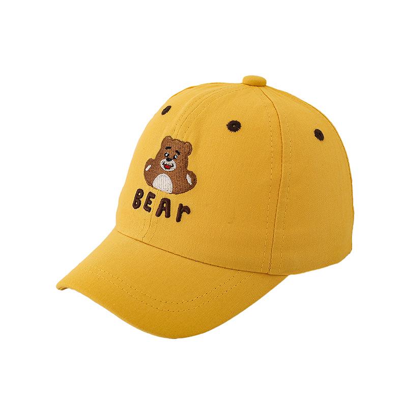 Korean Cartoon Bear Baseball Cap for Kids - Spring Sunshade Hat for Boys & Girls