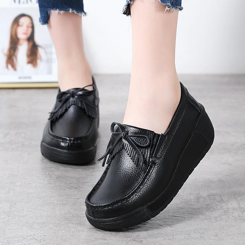 Pantofi sport la modă Pantofi noi cu franjuri Pantofi de damă din piele cu platformă de modă Pantofi cu balansoar Pantofi individuali de damă