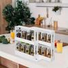 Large Capacity 2 Layer Spice Storage Rack 90-Degree Rotation Spice Organizer  Kitchen