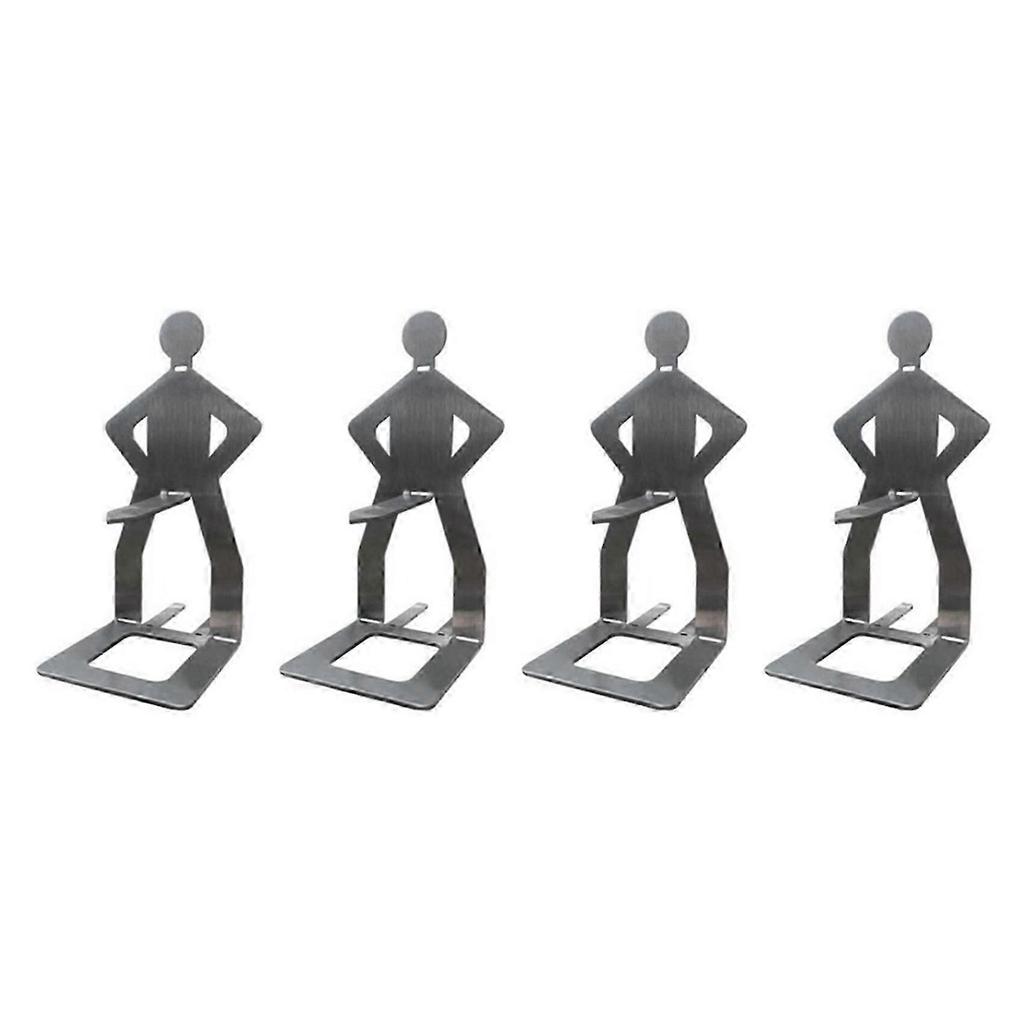 4pcs Funny BBQ Accessories Hot Dog Sausage Stand Holder Portable Barbecue Rack Stainless Steel Roaster Rack Stand 20.5 X 7.5cm