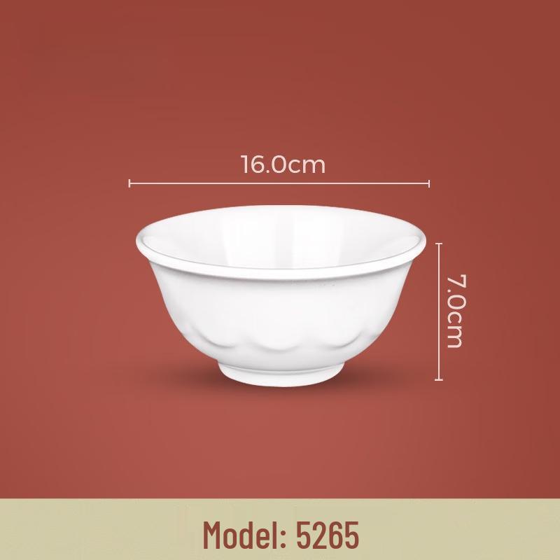 Wuhe White Melamine Soup Bowl