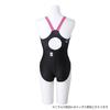 MIZUNO Stream Ace Size FINA Swimming Model Size 92 Challenge Women's Low-Cut Swimsuit, Black/Sax, M, (International Federation) Approved, N2MA2742,