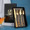 V Royal Court 24-Piece European Stainless Steel Cutlery Set: Knife, Fork & Spoon In Gift Box for Hotel Dining