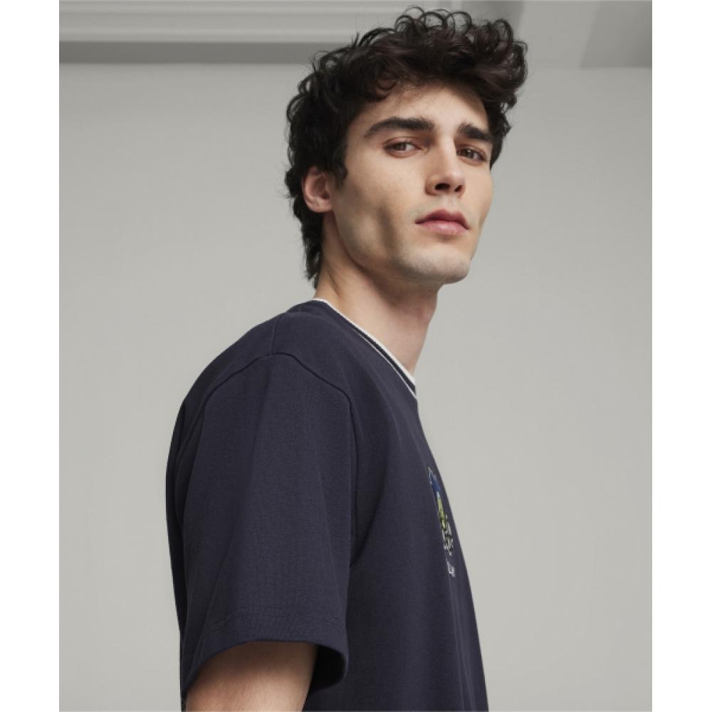 Puma Puma X Phalomo Graphic ShorT Sleeve T shirT   New Navy 625558 16