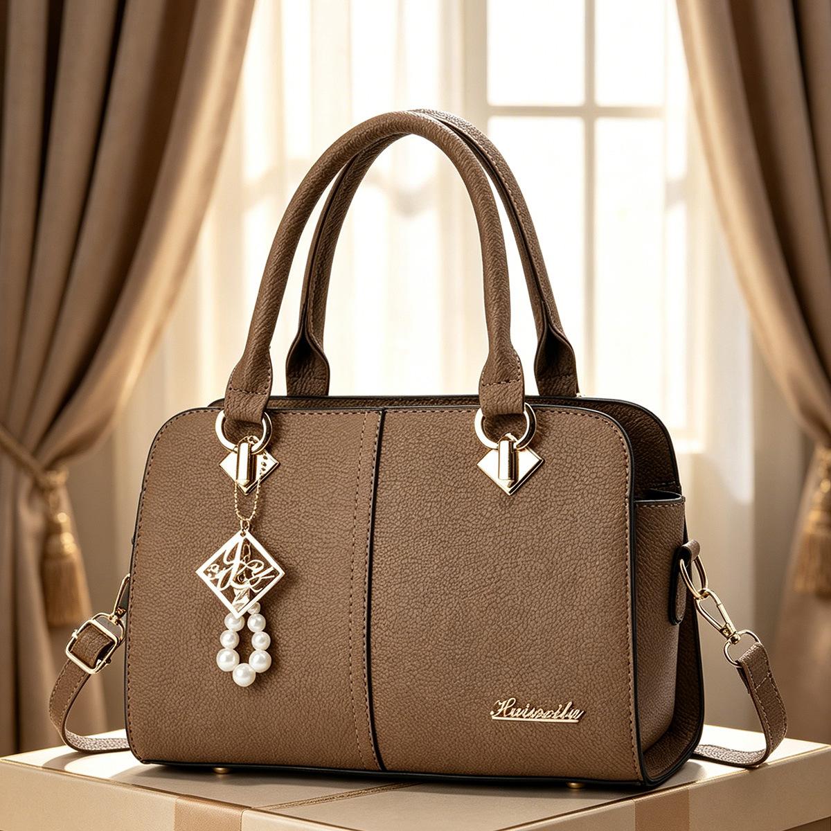 Premium Sense Contrast Splicing Ladies Handbag, Unique Stylish Multiway Shoulder Crossbody Bag For Daily Outfit