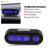 NOUVEAU 2 en 1 Horloge de Voiture Thermomètre Numérique Montre Heure Lumineuse Style Voiture Affichage Numérique LCD Horloges Rétroéclairage Accessoire Auto D4J6