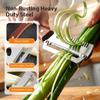 Multi-functional kitchen peeler, 2026 upgraded stainless steel peeler, durable wooden handle peeler, professional tool for home kitchens.