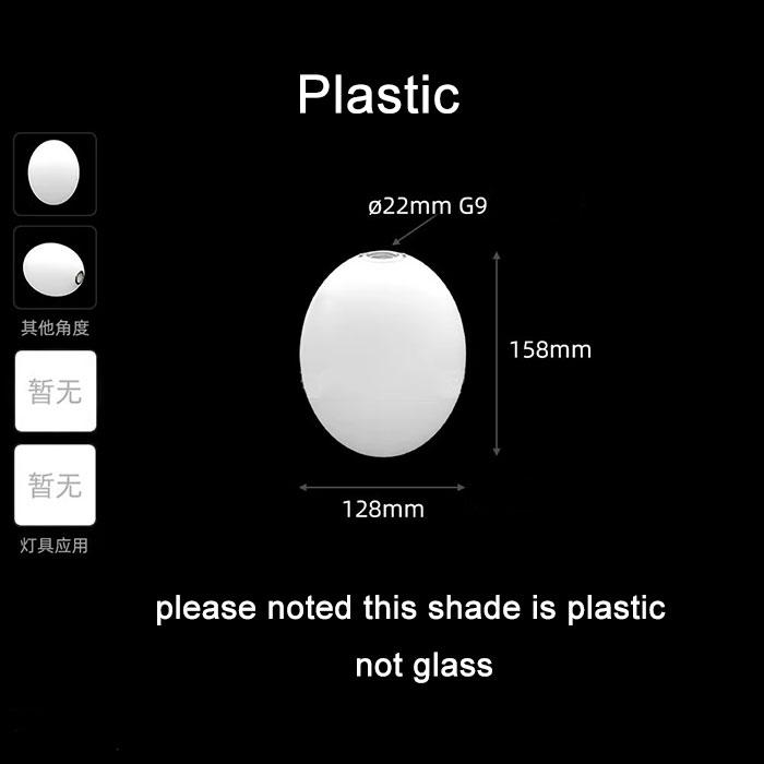 

New 20mm 22mm Opening G9 Lampshade,Glass or Plastic G9 Screw Lamp Shade Replacement for 2cm Bulb Cover and Holder