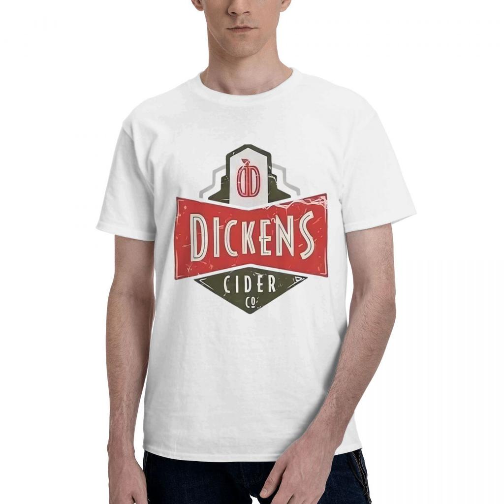 Dickens Cider Graphic 100 Cotton Casual Breathable Confortable Shirt Short Sleeve TShirt Tshirts Men