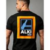 Men's Alki Milk Parody Alcohol Drinking Party T-Shirt - Funny Malle Meme Suitable for Home, Outdoor, Work, Birthdays, Valentine's Day Gifts -