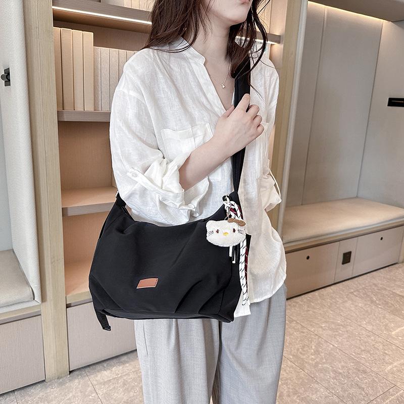 Women's Versatile Nylon Crossbody Bag - Large Capacity, Trendy Single Shoulder Handbag