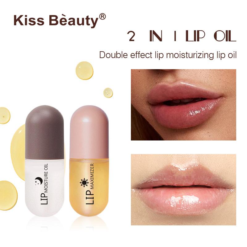 Kissbeauty Huile pour Lèvres Amélioration des Lèvres Hydrate et Hydrate l'Élasticité des Lèvres Ensemble Hydratant Grande Bouche Liquide Amélioration des Lèvres