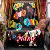 Skateboard Design Background With Colorful Decks Blanketcustomize Your Name Lightweight Comfortable And Stylish Blanket For Travel Bed Home Chair