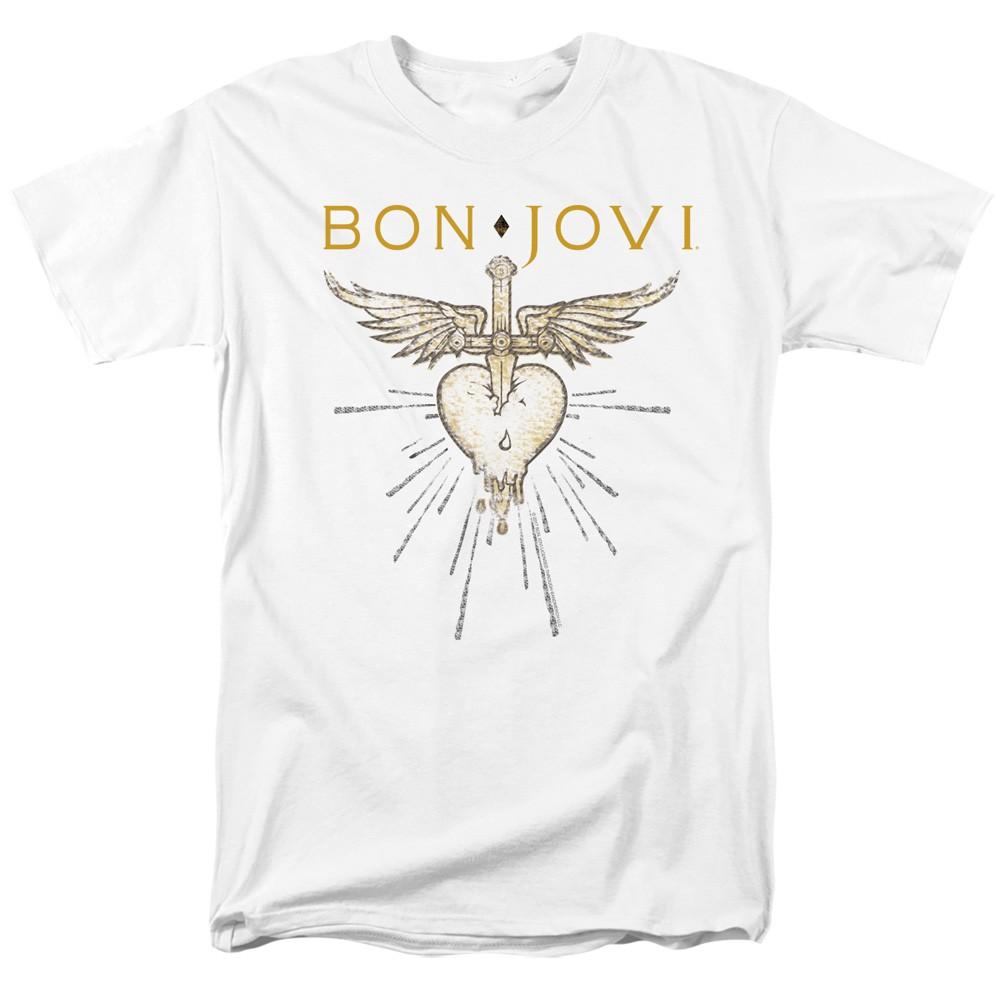 Bon Jovi - Greatest Hits - Adult Unisex Short Sleeve T-Shirt - White S