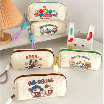 Cute Pencil Case Lovely Cartoon Animal Rabbit Bear Pencil Bag High Capacity Makeup Bursh/stationery Storage Bag Student Supplies
