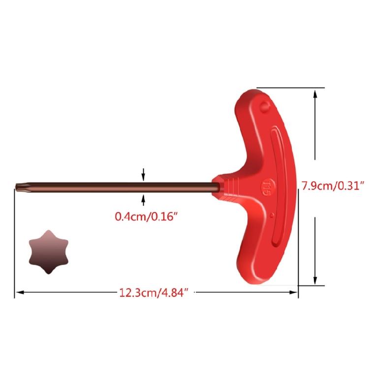 Schraubenschlüssel Torxschlüssel Werkzeug Maschinenschraube T-Griff Schraubenschlüssel Sicherheitsbolzenloch