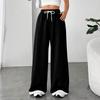 Women's Fashion Loose Drawstring Closed Waist Color Casual Sports Pants Casual Pants