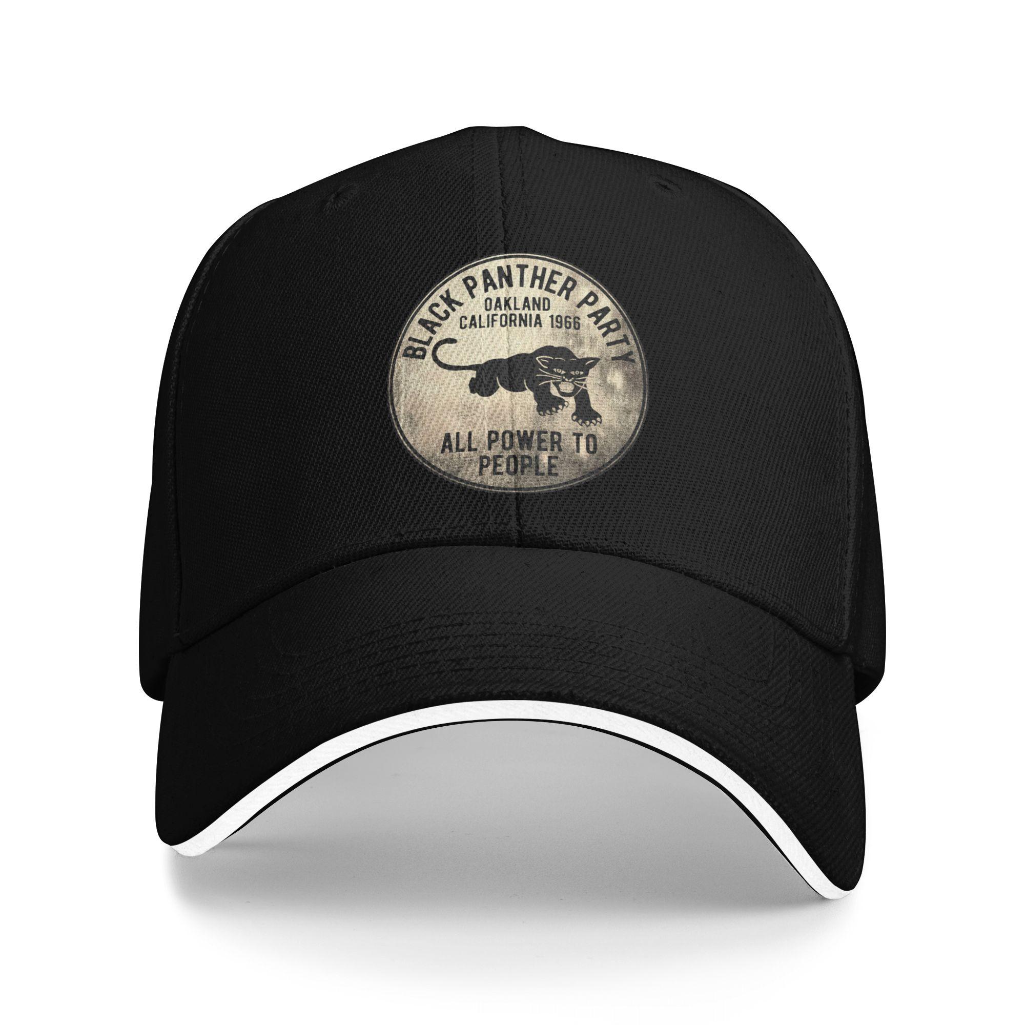 1966 Oakland California Black Panther Party Baseball Cap  Kpop Rock Trucker Hat UnisexTeens Streetwear Print Baseball Caps One Size
