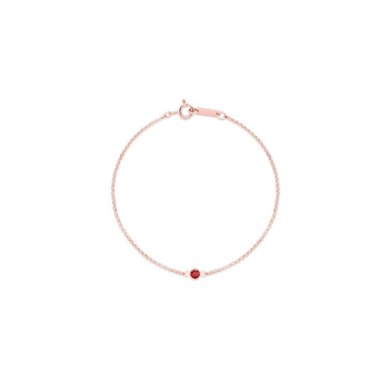 Prestige.J Polka Praha Garnets Single Bracelet(rose Gold)