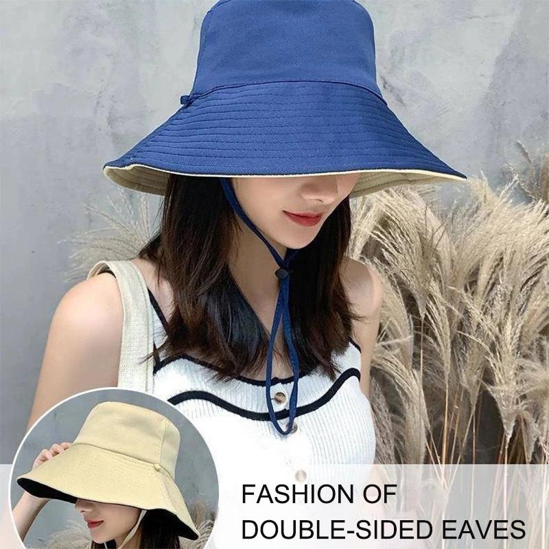 Reversible Sun Hat For Women - Wide Brim Sun Protection Bucket Hat, Spring And Summer Style