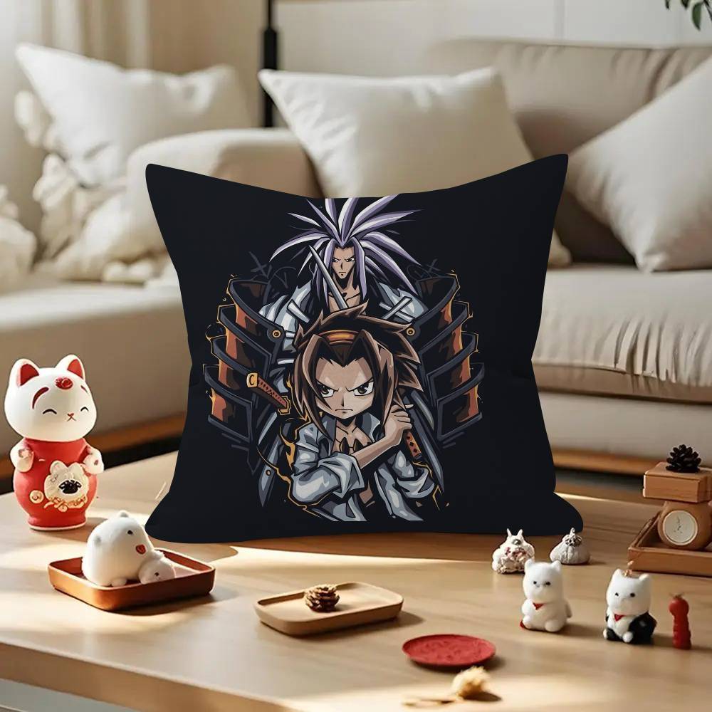 Anime Shaman King  Pillow Cushion Cover Pillowcase Living Room Sofa Home Decor Customized