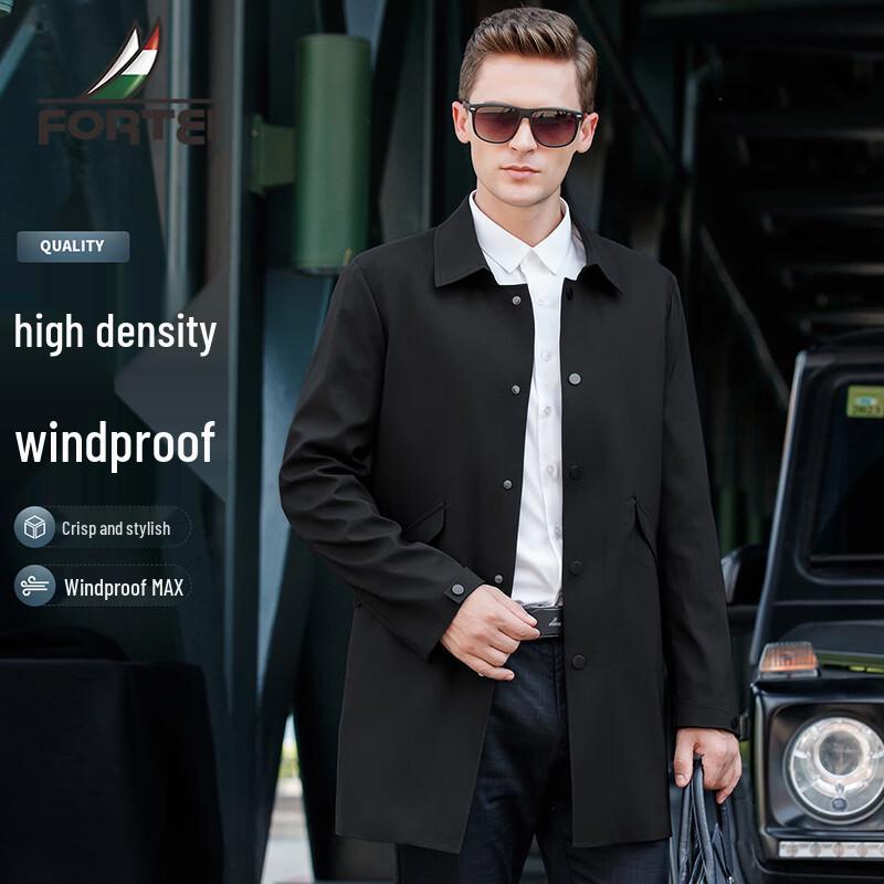 Men s Mid-length Windbreaker Jacket 50