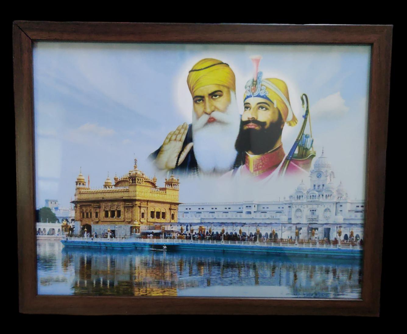 @ Indian Traditional Guru Nanak Dev Ji Photo Frame 12x9.5 Inches SM221-60% OFF