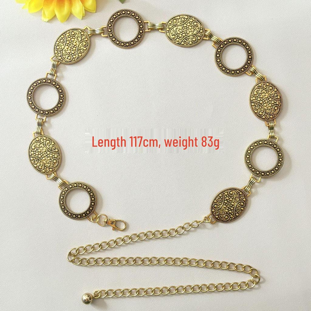 Böhmischer Ethno High-End Metall Taillenkettengürtel für Damen - Retro, vielseitiges Modeaccessoire