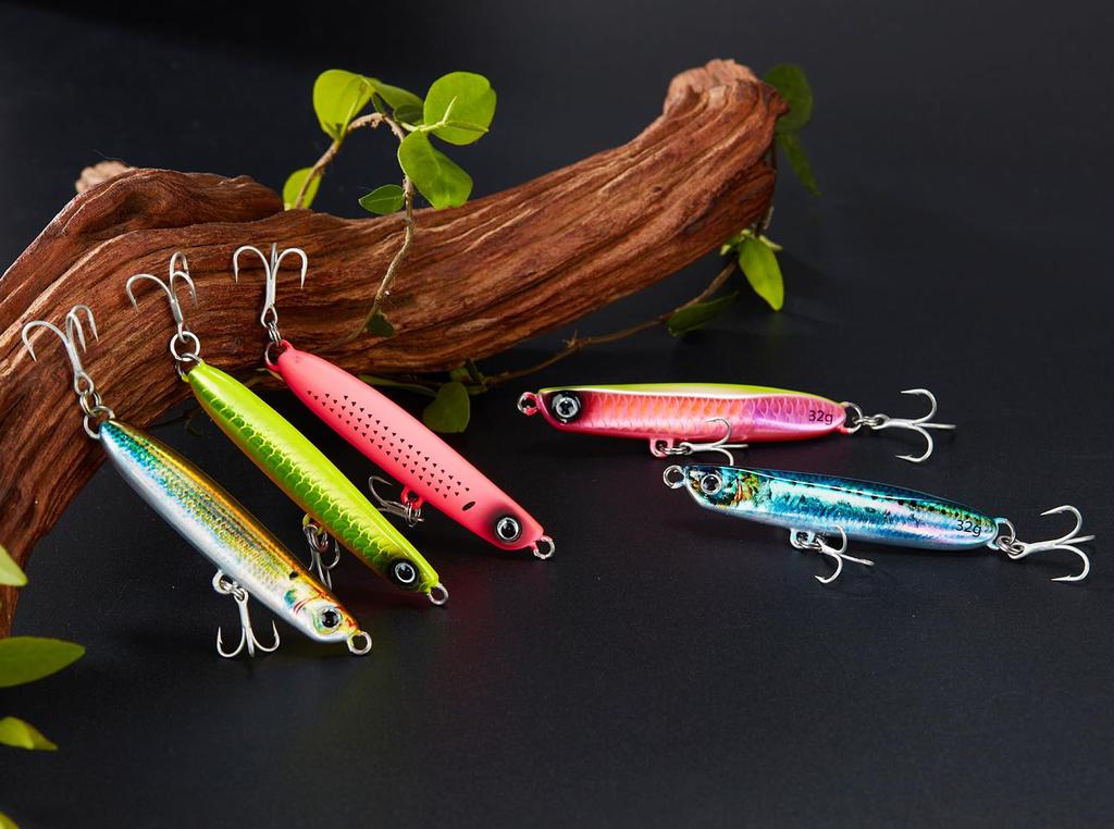 Flounder Lure Sea Bass Metal Jig 21g 32g 45g Set Rear Center of Gravity Casting Distance Hook Attached Iron Plate Lure Blue Fish Surf Hairtail Rock