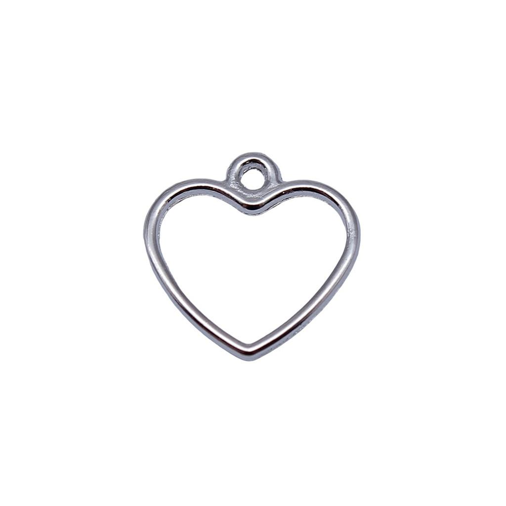 Geometric Openwork Resin Charms MOON HEART Pendants Multi Color Alloy Jewelry Component