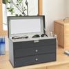 Three-layer 18-slot Sunglasses and Eyeglasses Storage Box, Watch Case, Glasses Accessories Display Organizer, Gift