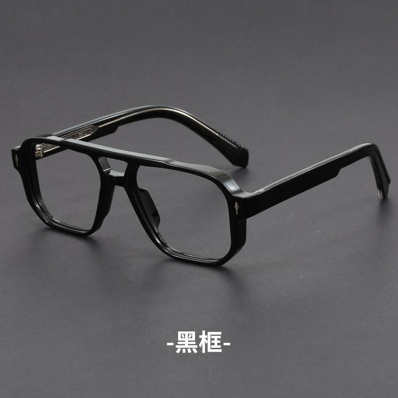 Anti Blue Light Reading Glasses Men Retro Women Double Bridges Square Glasses Frame Fashion Men Photochromic Myopia Sunglasses 2