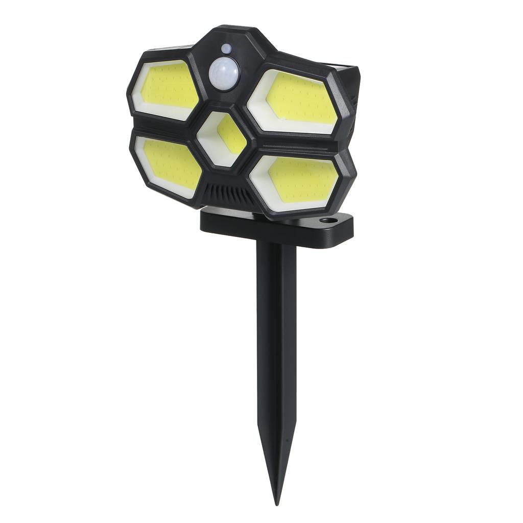 COB Solarbetriebene Energieleuchte Außenlampe Rasenlampe Wall Street Zaunbeleuchtung 3 Beleuchtungsmodi