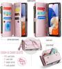 for Samsung Galaxy A14 Wallet Case with RFID Protection, Card Slots, Kickstand, Detachable Strap – Shockproof PU Leather Flip Crossbody Phone Cover