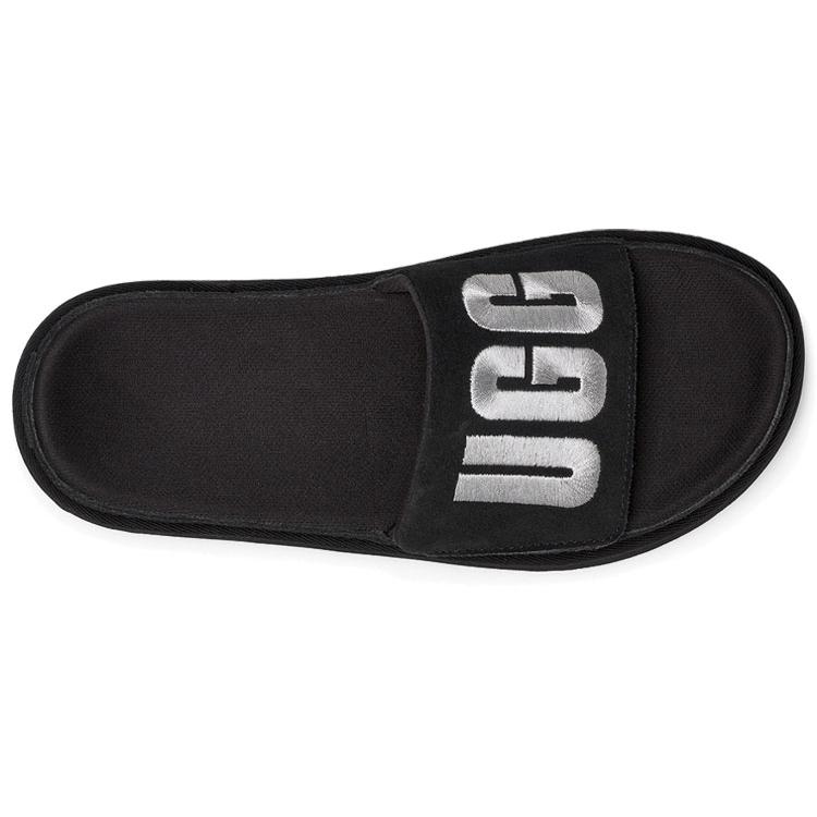 UGG Laton Slide Black Silver Slippers 'Black Silver' Women's 1110110-BSVR