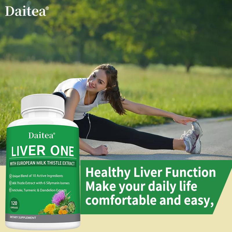 Milk thistle, Korean thistle, turmeric, choline, selenium, molybdenum, Liver Support Supplements, 120 Capsules