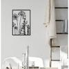 Aesthetic Metal Wall Art for Living Room, Bedroom Office Decor, Minimalist Nature Plant Prints, Easy to Hang, Housewarming Gift for Women