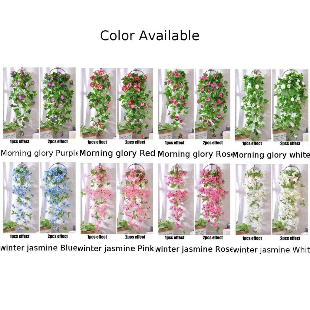 Artificial Hanging Vine DIY Decor Fake Morning Glory
