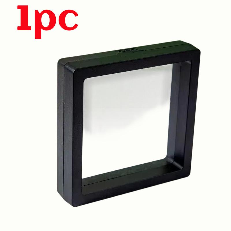 

50pcs 3D Floating Jewelry Storage Display Box Black Frame Floating Jewelry Packaging Boxes for Women Necklace Ring Storage Tools 7x7cm