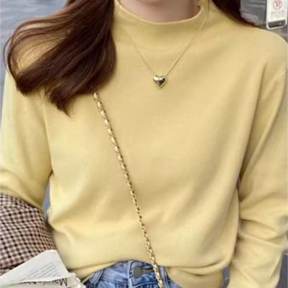 Der neue Herbststil von hochwertigem, stilvollem, rundhalsigem, weichem und langärmligem Strickpullover ist ein leicht fülliger und schlankmachender Pullover für Damen.