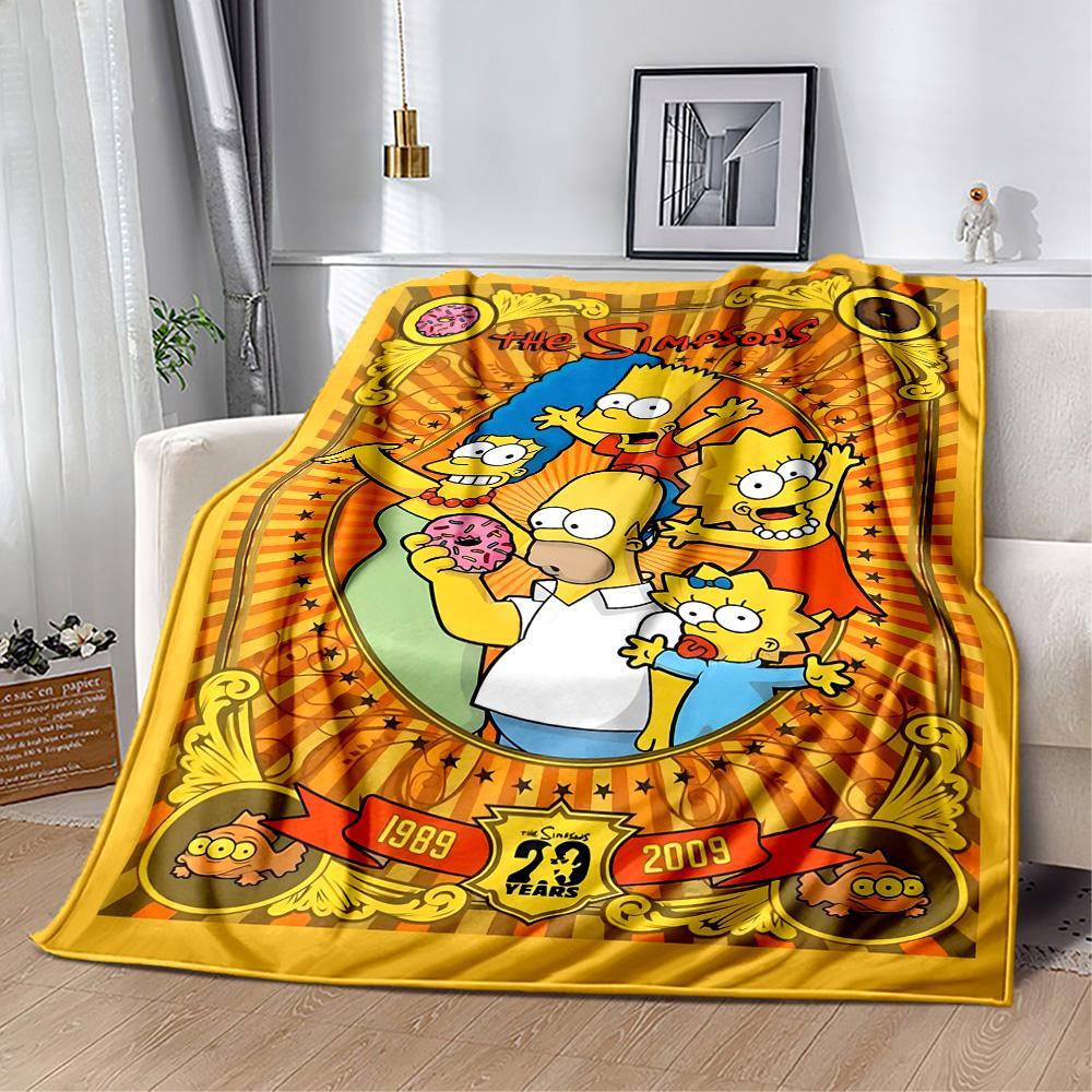 Simpsons Family Adventure Blankets are suitable for living rooms,making them an ideal choice for outdoor travel and gifts.