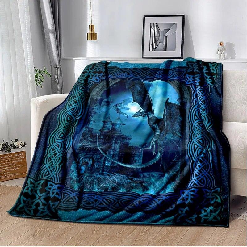 3D Printing Dragon Pattern Blanket Sheet Sofa Cover Office Hiking Watch TV Warm Blanket Picnic Blanket Bedroom Blanket