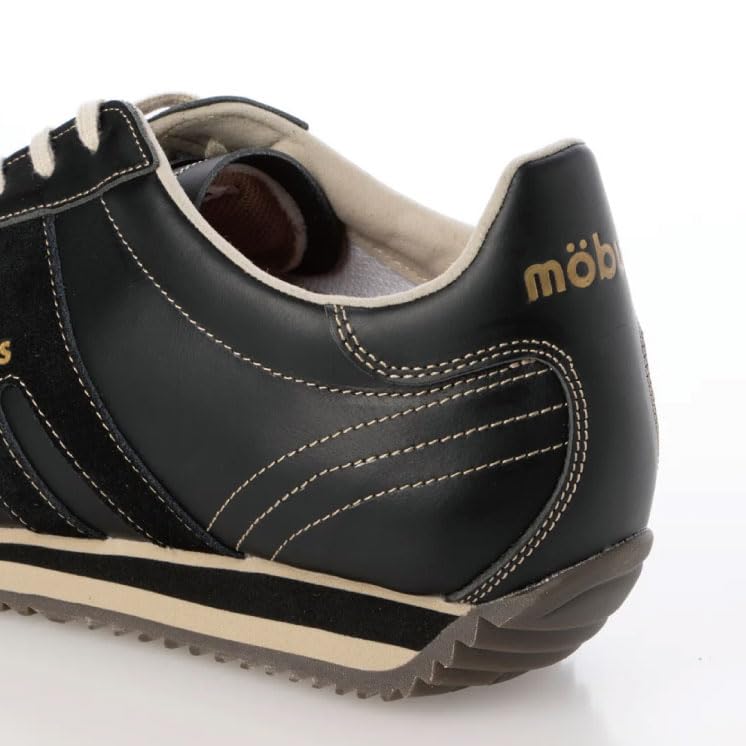 Mobus Men's Leather Sneakers, Genuine Leather, Sports, Casual, Walking Shoes with Antibacterial and Odor-Resistant Insoles, Current Model CELLE PL (Bl