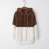 Autumn & Winter Hooded Fleece Jacket with Splicing Design