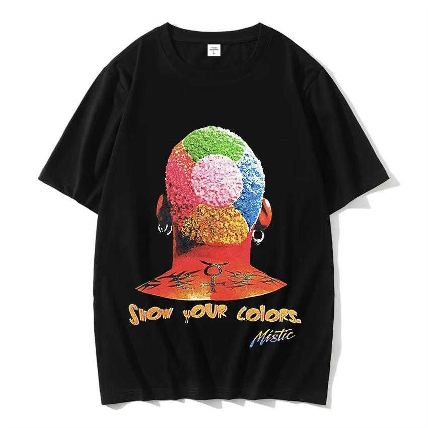 Summer Mens Leisure Basketball Tshirt Oversized Pure Cotton Printed Tshirt Hiphop Style Punk Fashion Bug Dennis Rodman