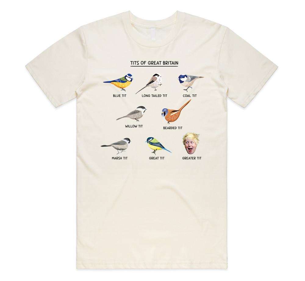 

Tit Of Great Britain T-shirt Tee Funny Boris Johnson Prime Minister Joke Birds 4XL