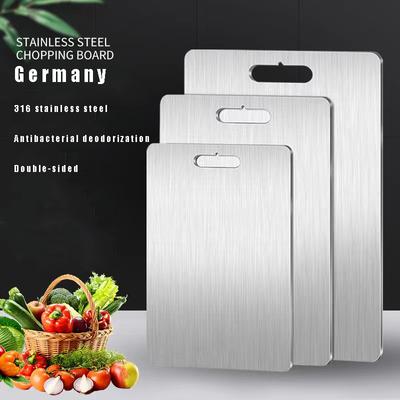316 Stainless Steel Cutting Board Food Grade Commercial Thickened Mildew Resistant Domestic Fruit Cutting Board Double-sided
